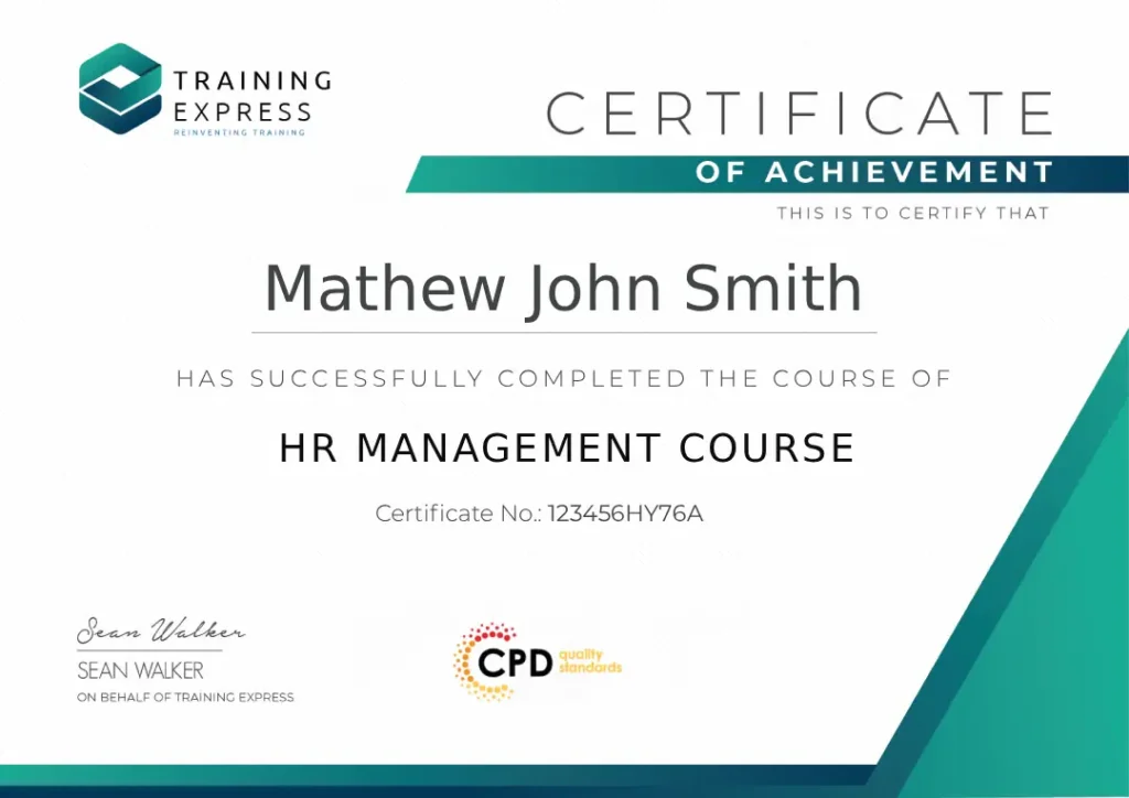 HR Management Course Certification